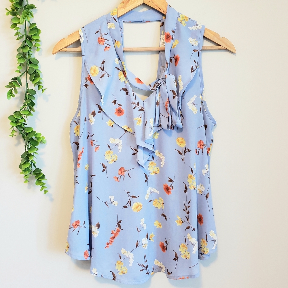 Sienna Sky Perriwinkle Floral Blouse